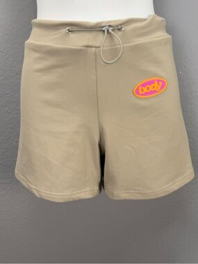 Body By Raven Tracy Beige Bodycon Shorts Sz S Fitness Gym